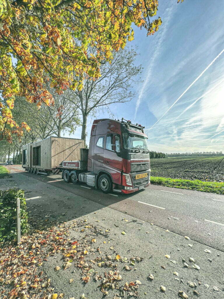 tiny house truck delivery